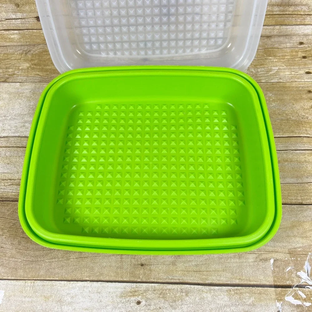 Tupperware Season-Serve Large  Marinating Container  Lime Green 1294-8 10